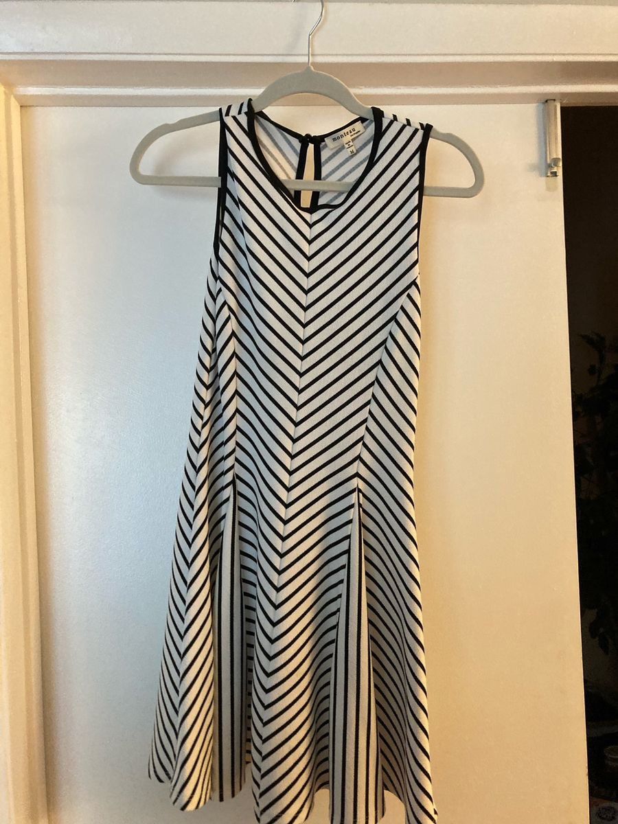 Black and white stripe dress